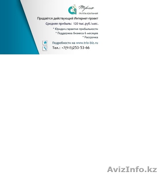 Продаётся действующий Интернет-проект с прибылью 120 тыс.руб. - Изображение #1, Объявление #1411768