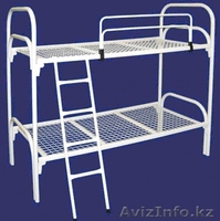 Железные двухъярусные кровати для бытовок, кровати для общежитий, оптом - Изображение #4, Объявление #1418602