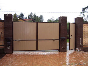 Уличные распашные ворота в алюминиевой раме с заполнением сэндвич панелями SWG-A - Изображение #3, Объявление #1565753