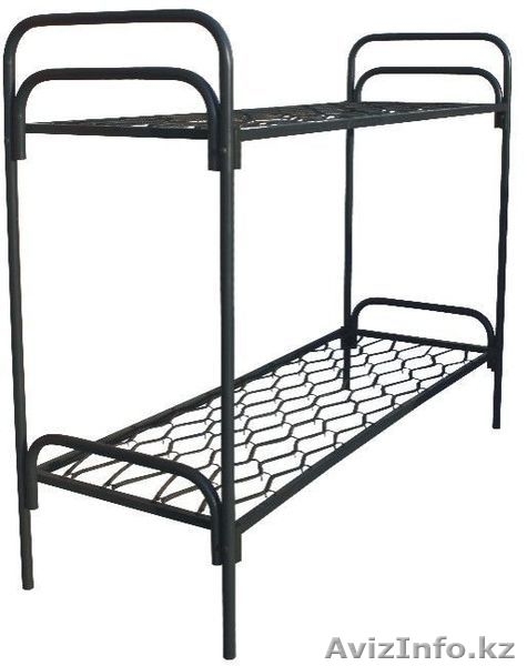 Металлические кровати одноярусные и двухъярусные для рабочих, строителей, отелей - Изображение #5, Объявление #924522