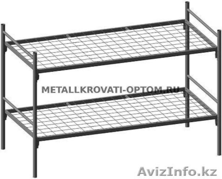 Металлические кровати одноярусные и двухъярусные для рабочих, строителей, отелей - Изображение #9, Объявление #924522