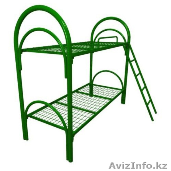 Металлические кровати одноярусные и двухъярусные для рабочих, строителей, отелей - Изображение #6, Объявление #924522