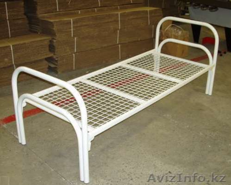 Металлические кровати одноярусные и двухъярусные для рабочих, строителей, отелей - Изображение #2, Объявление #924522