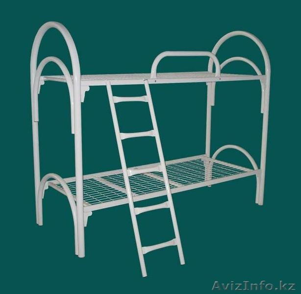 Железные двухъярусные кровати для бытовок, кровати для общежитий, оптом - Изображение #1, Объявление #1418602